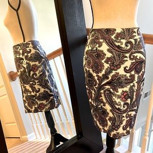 Ann Taylor | Paisley print skirt